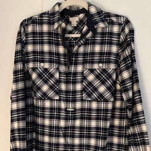 J Crew Flannel Quarter Zip